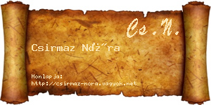 Csirmaz Nóra névjegykártya